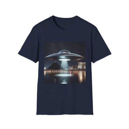 Vintage UFO Graphic Unisex T-Shirt, Retro Tee for Sci-Fi Lovers, Gift for Space Enthusiasts, Cool Alien Design, Unique Casual Wear