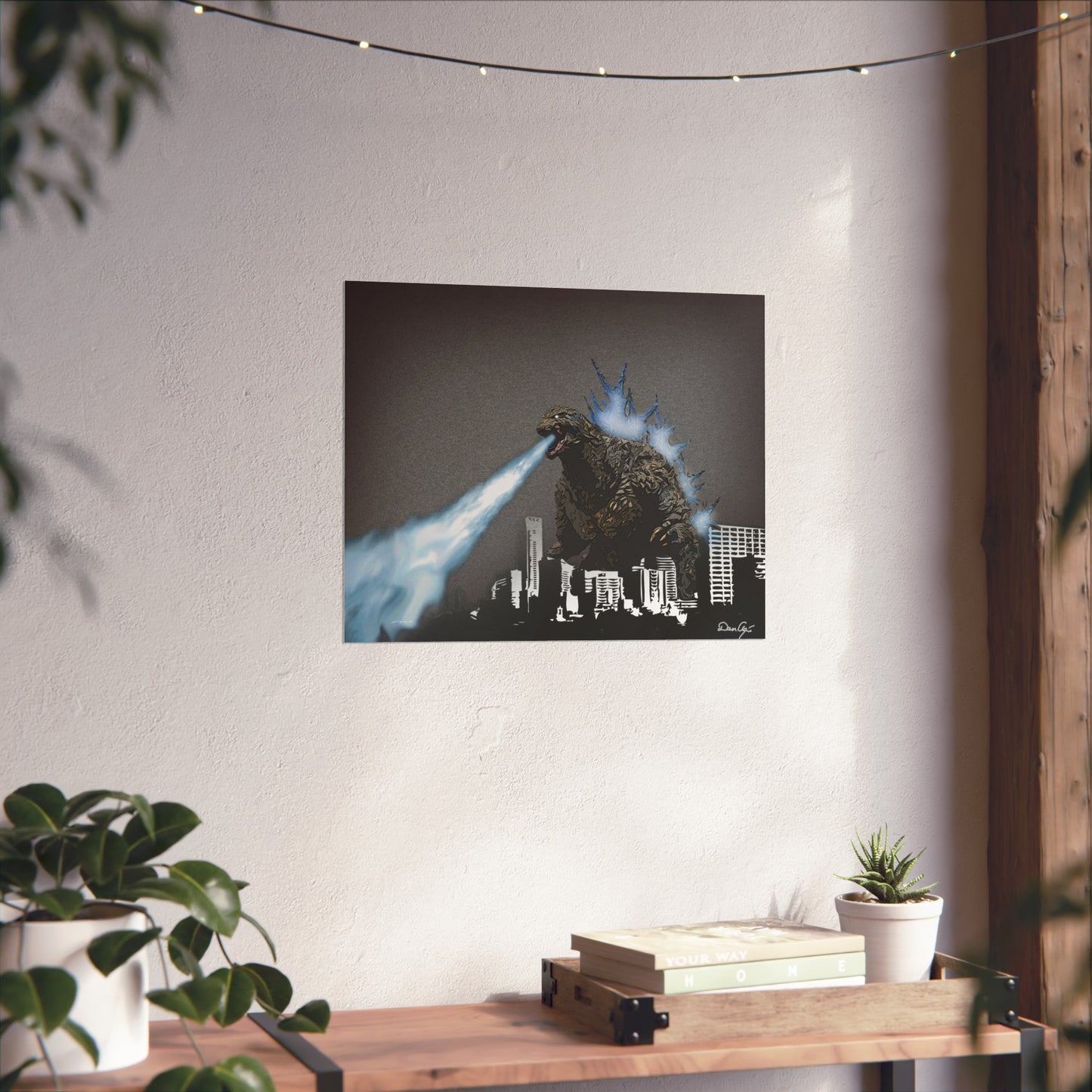 Godzilla Minus One, Fine Art Posters, Godzilla movie rendition, monsters, movies, posters, canvas, fine art, graphic design, png, CanvasPrints