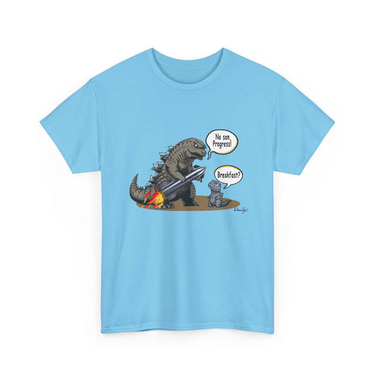 Godzilla, Son and SpaceX, Unisex Heavy Cotton Tee, print design, t-shirt, t-shirts, t-shirts, png, funny, cartoons, tee