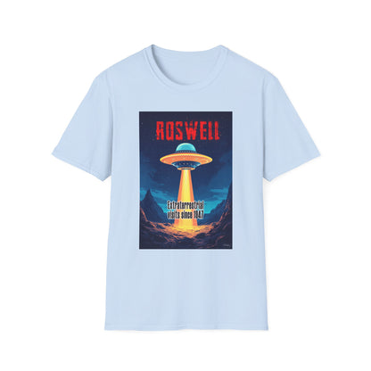 Roswell Alien Encounter Unisex T-Shirt, Retro Space UFO Tee, Sci-Fi Lovers Gift, Convention Wear, Extraterrestrial Tee, graphic design, png