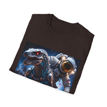 Space Dinosaur Unisex Softstyle T-Shirt, Fun Gift for Kids, Science Fiction Tee, Unique Graphic Shirt, Cool Outfit for Parties, t-shirt, tshirt, png