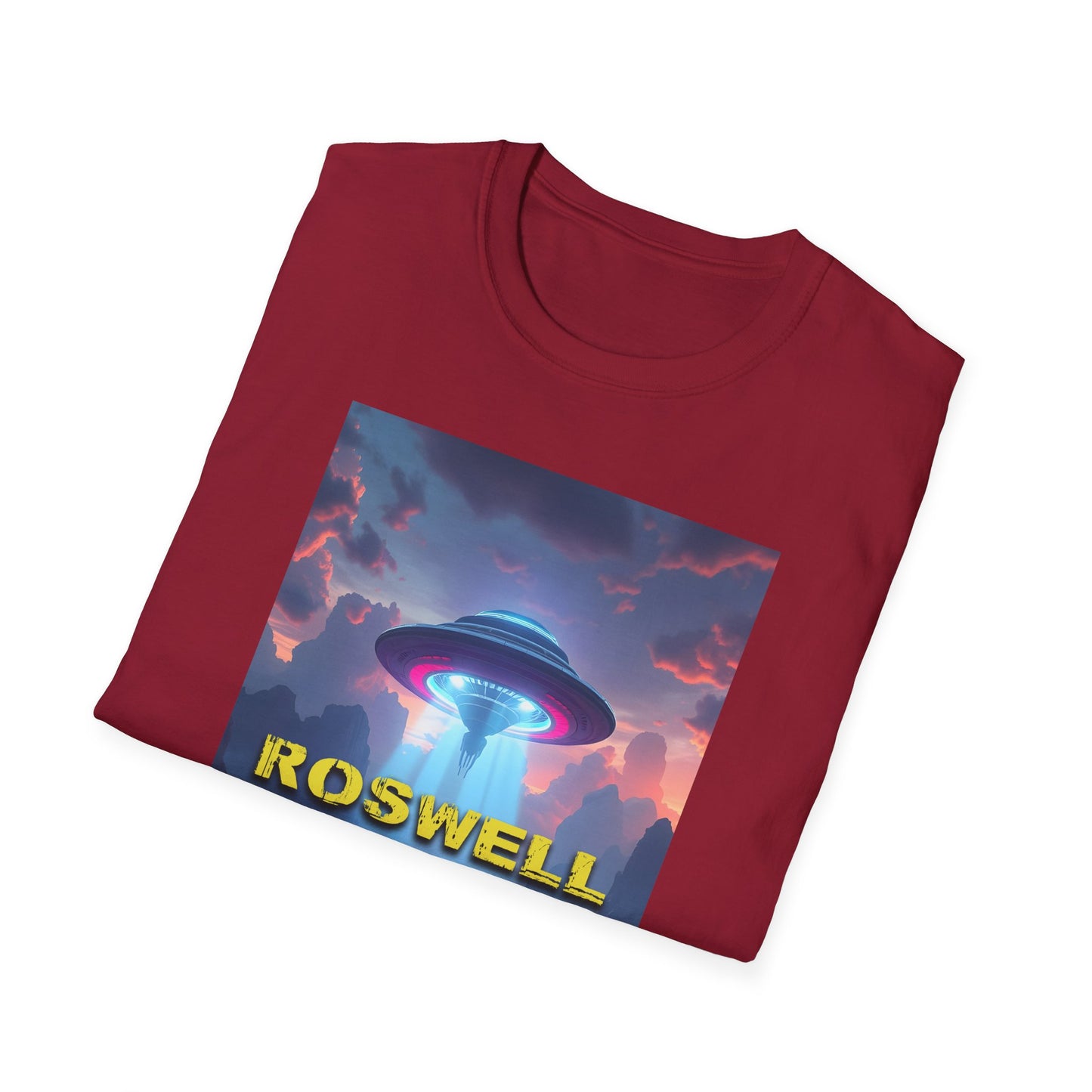 Roswell Probed Retro T-Shirt - Alien UFO Lover Gift, Sci-Fi Apparel, Extraterrestrial Tee, Unisex Softstyle Clothing, graphic design, png