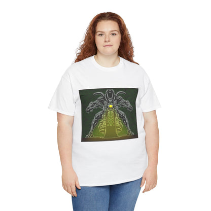 Alien Biker Neon Sci‑Fi Motorcycle T-Shirt
