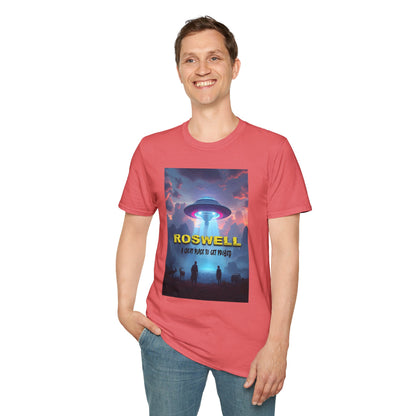 Roswell Probed Retro T-Shirt - Alien UFO Lover Gift, Sci-Fi Apparel, Extraterrestrial Tee, Unisex Softstyle Clothing, graphic design, png
