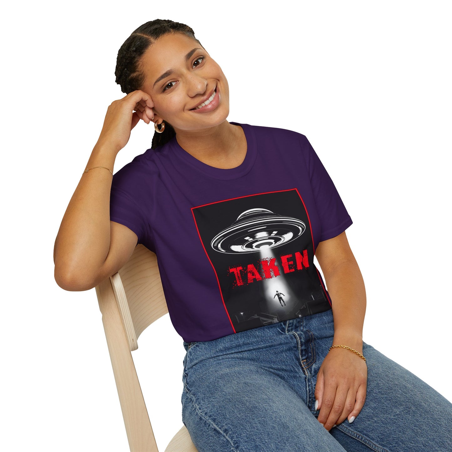 Taken, Alien Abduction, Unisex T-Shirt, Taken Graphic Tee, UFO Gift, Casual Wear, Sci-Fi Fan Apparel, Fun Statement Shirt, GraphicTees