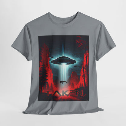 Taken, Unisex Heavy Cotton Tee, UFO inspired t-shirt, graphic design, art, png, t-shirts, tshirts, tee