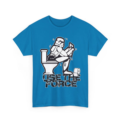 Use The Force, Unisex Heavy Cotton Tee, Star Wars, funny, restroom jokes, graphic design, png
