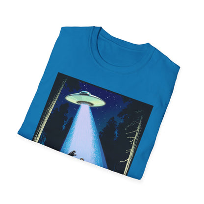 Bigfoot Probe Unisex Softstyle T-Shirt - Fun UFO Graphic Tee, Perfect Gift, Halloween, Nerd Culture, Outdoors, Alien, Graphic tees, t-shirts, Graphic design, t-shirts, tees