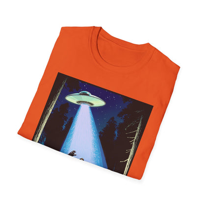 Bigfoot Probe Unisex Softstyle T-Shirt - Fun UFO Graphic Tee, Perfect Gift, Halloween, Nerd Culture, Outdoors, Alien, Graphic tees, t-shirts, Graphic design, t-shirts, tees