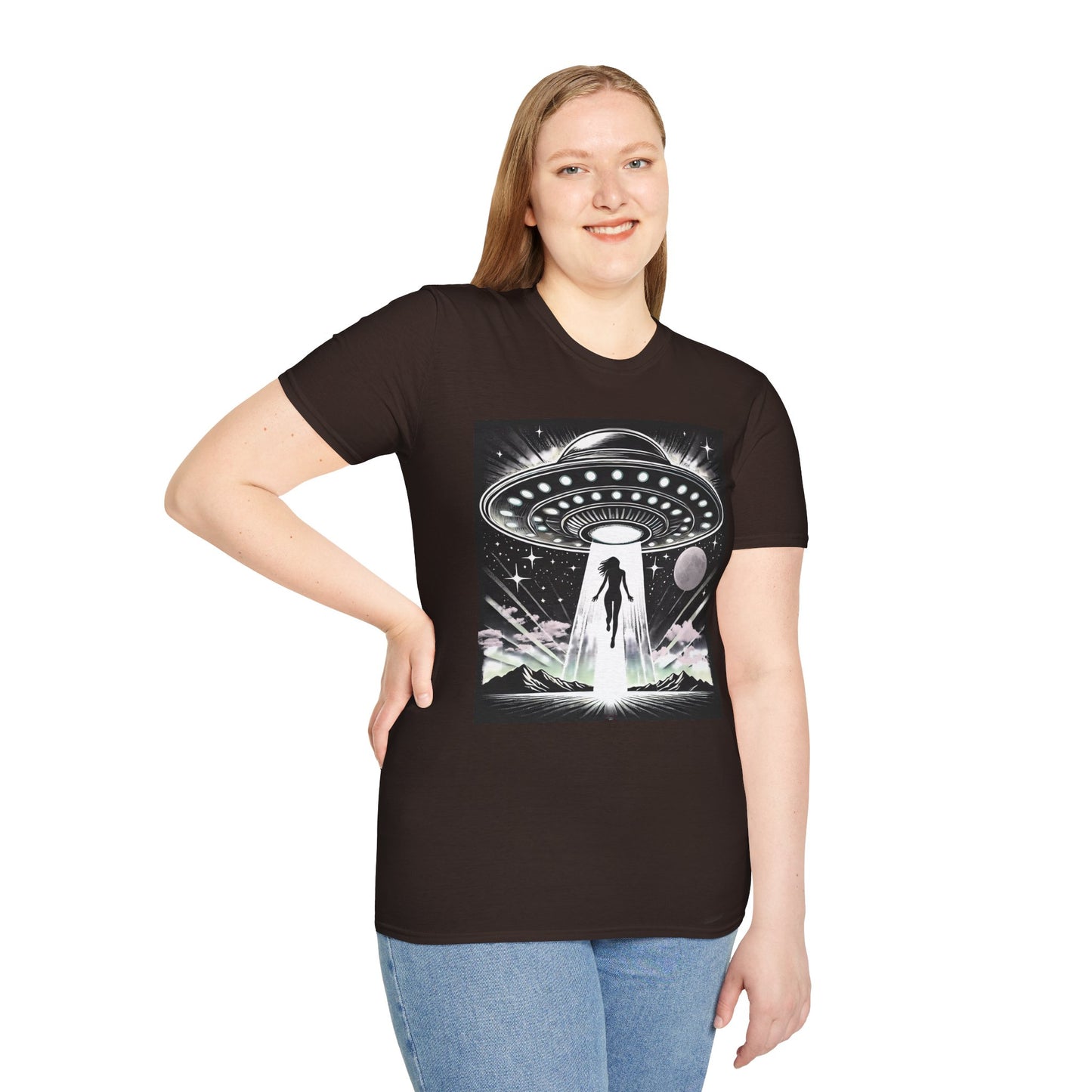 Cosmic Alien Abduction T-Shirt, Retro UFO Shirt, t-shirts, tshirts, Space Enthusiast Apparel, Graphic Tee, Gift for Sci-Fi Lovers, tees, png