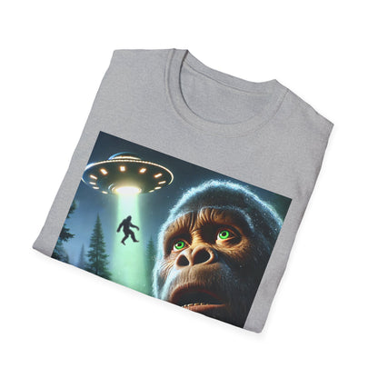 Bigfoot UFO Unisex T-Shirt, Funny Graphic Tee, Gift for Alien Lovers, Unique Summer Shirt, Casual Everyday Wear, t-shirt, tshirts, party, png, tshirt