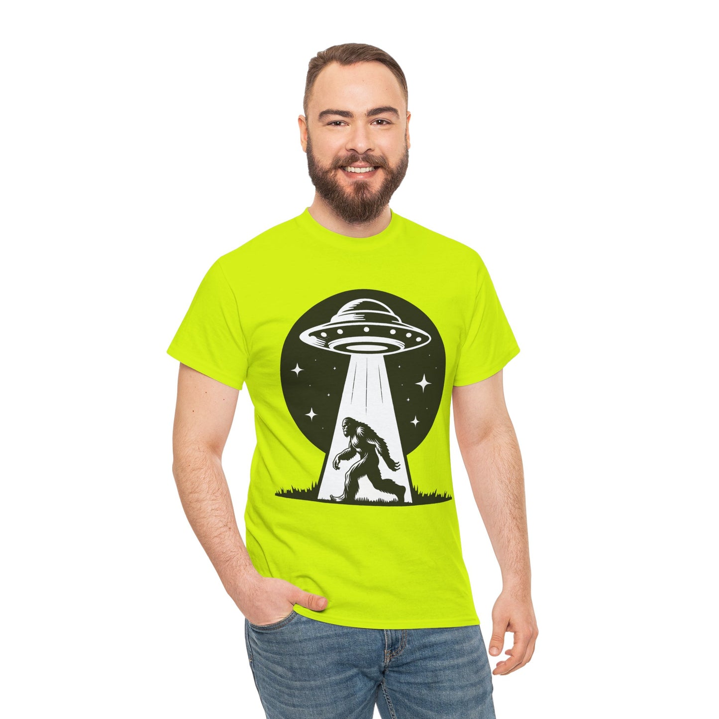 Bigfoot UFO Unisex Tee Graphic Design T-Shirt, GraphicTees, png, sublimation