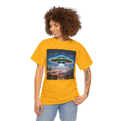 Retro Neon Alien UFO T-Shirt — "Conspiracy at DC" Graphic Tee