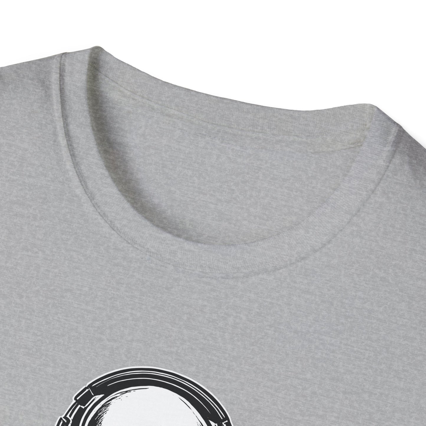 DJ Alien Graphic T-Shirt | Unisex Softstyle Tee for Music Lovers, Gifts for DJs, Cool Casual Wear, Festival Apparel, Unique Alien Design