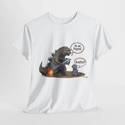 Godzilla, Son and SpaceX, Unisex Heavy Cotton Tee, print design, t-shirt, t-shirts, t-shirts, png, funny, cartoons, tee