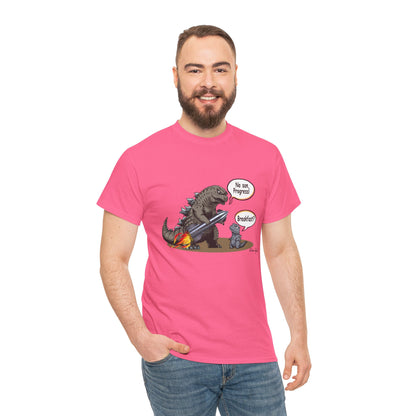 Godzilla, Son and SpaceX, Unisex Heavy Cotton Tee, print design, t-shirt, t-shirts, t-shirts, png, funny, cartoons, tee