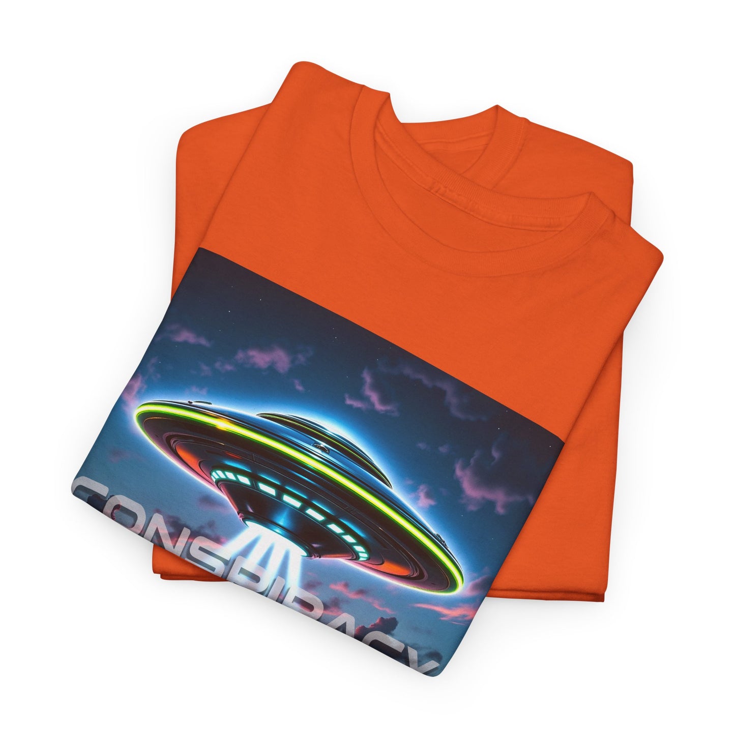 Retro Neon Alien UFO T-Shirt — "Conspiracy at DC" Graphic Tee