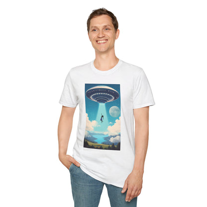Cosmic Abduction Unisex T-Shirt | Space Alien Tee, UFO Graphic Shirt, Sci-Fi Fan Gift, Casual Style, Cool Vintage Look