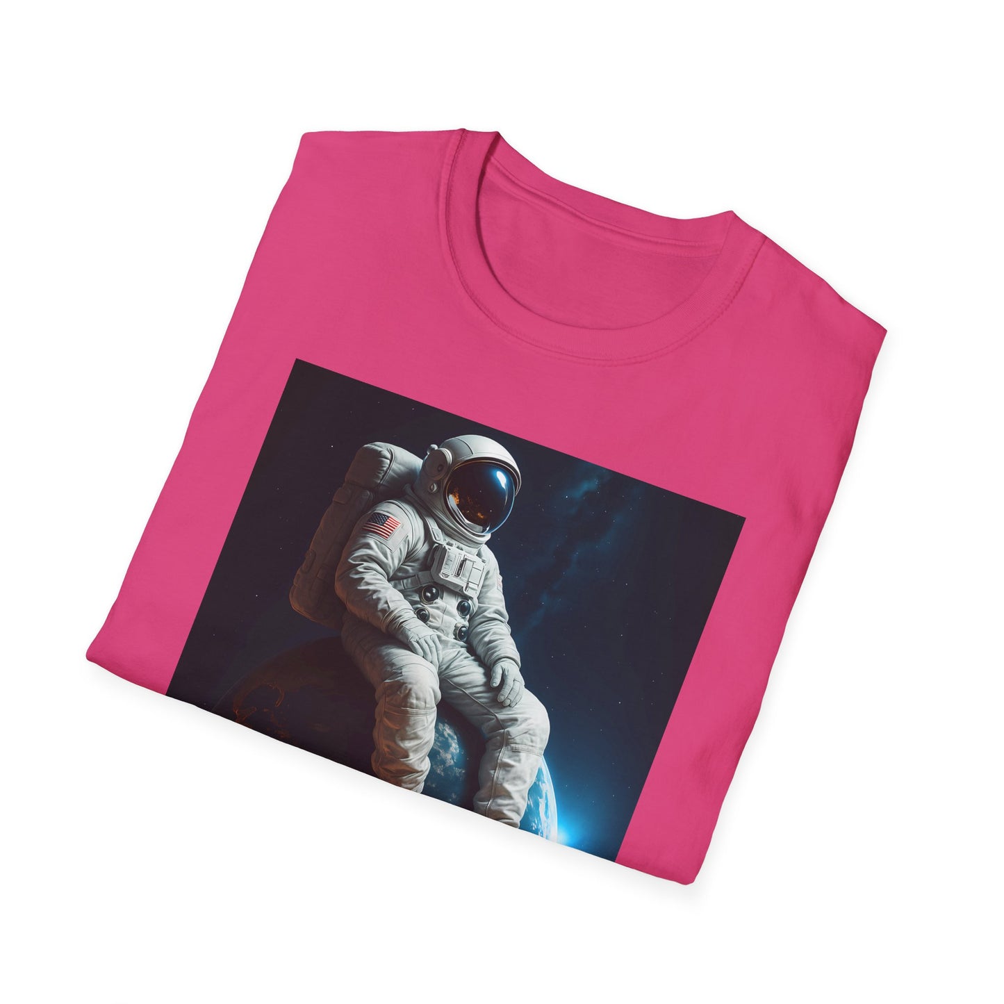 Sitting on an Earth, Cosmic Astronaut T-Shirt, Unisex Graphic Tee, Space Lover Gift, Casual Wear, Astronomy Fan Shirt, Graphic Tee, t-shirt, tshirt, png