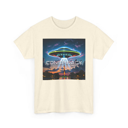 Retro Neon Alien UFO T-Shirt — "Conspiracy at DC" Graphic Tee