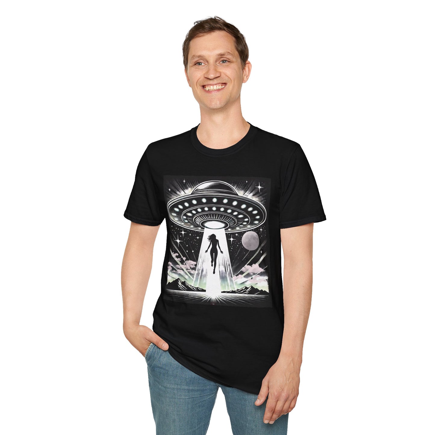Cosmic Alien Abduction T-Shirt, Retro UFO Shirt, t-shirts, tshirts, Space Enthusiast Apparel, Graphic Tee, Gift for Sci-Fi Lovers, tees, png