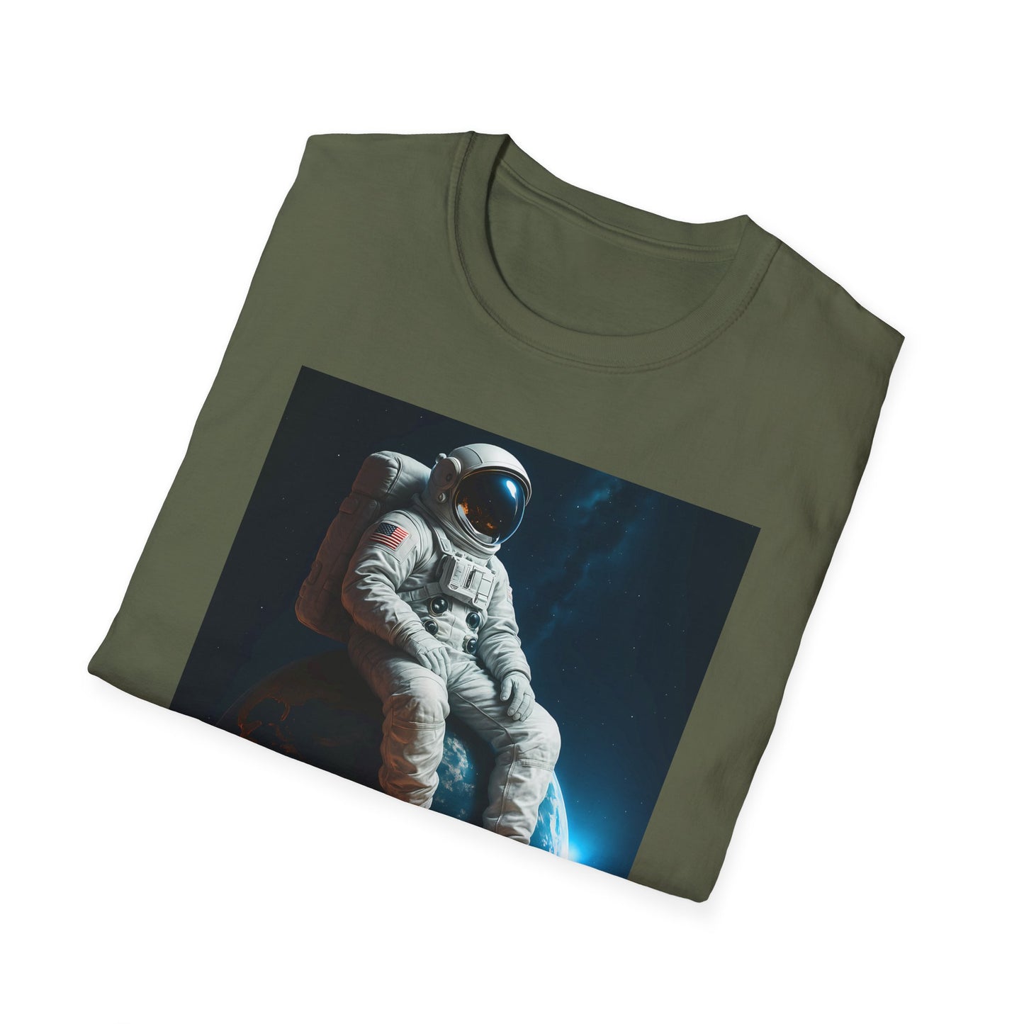 Sitting on an Earth, Cosmic Astronaut T-Shirt, Unisex Graphic Tee, Space Lover Gift, Casual Wear, Astronomy Fan Shirt, Graphic Tee, t-shirt, tshirt, png