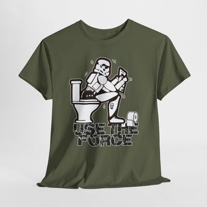 Use The Force, Unisex Heavy Cotton Tee, Star Wars, funny, restroom jokes, graphic design, png