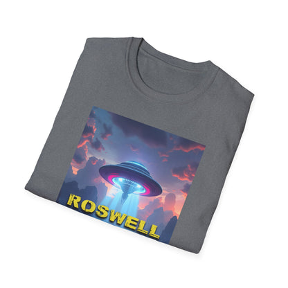 Roswell Probed Retro T-Shirt - Alien UFO Lover Gift, Sci-Fi Apparel, Extraterrestrial Tee, Unisex Softstyle Clothing, graphic design, png