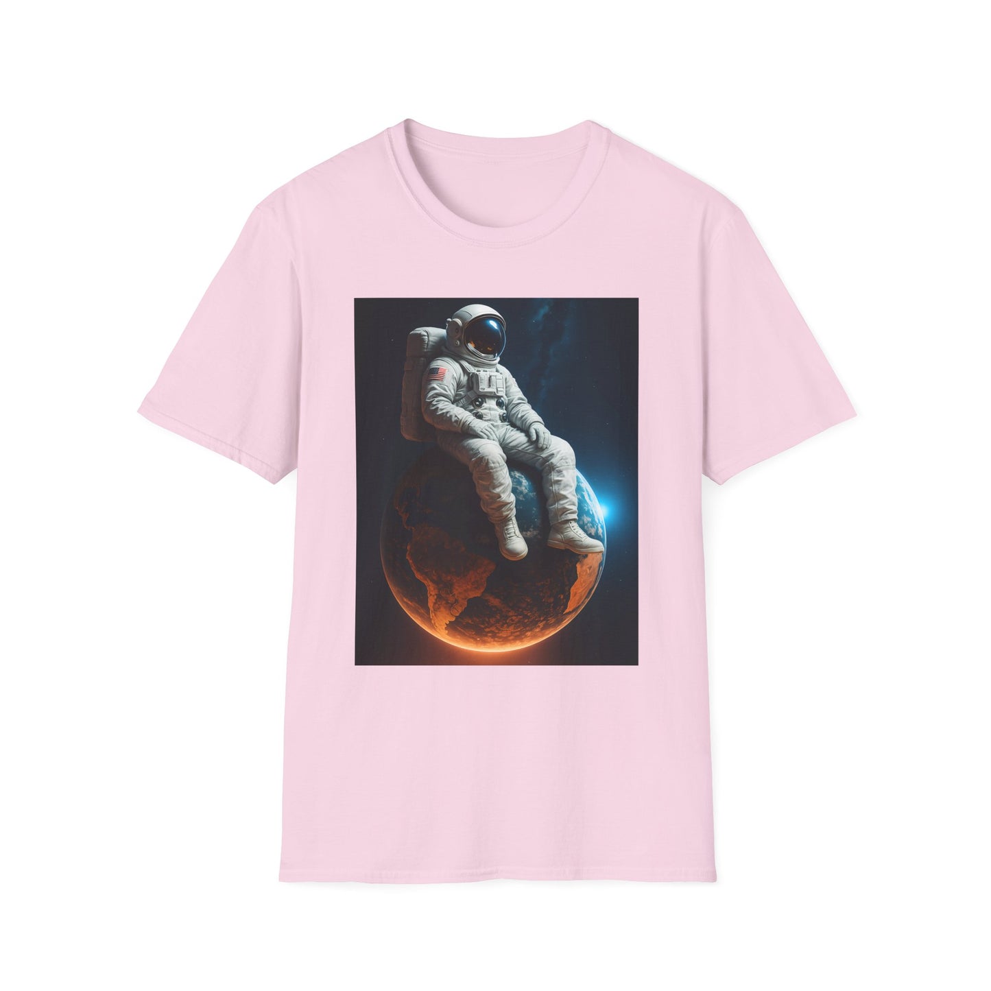 Sitting on an Earth, Cosmic Astronaut T-Shirt, Unisex Graphic Tee, Space Lover Gift, Casual Wear, Astronomy Fan Shirt, Graphic Tee, t-shirt, tshirt, png