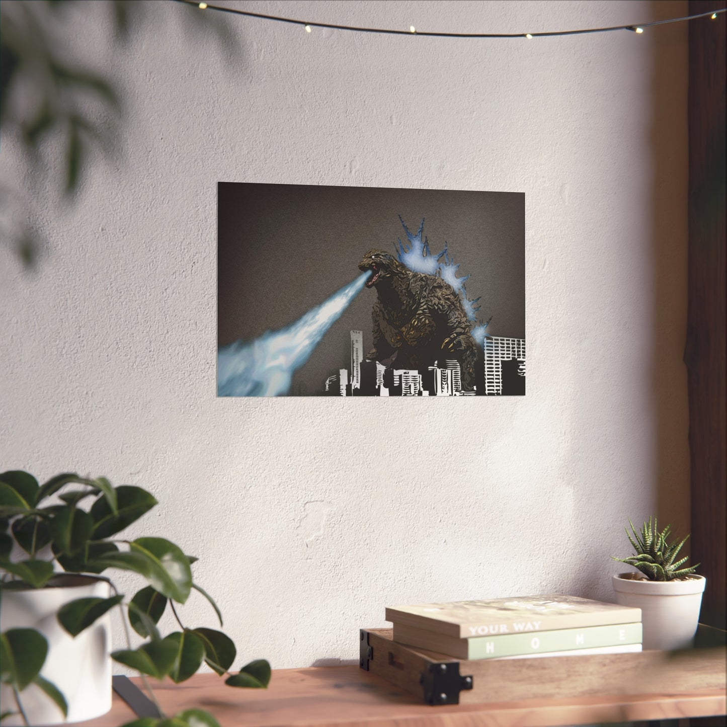 Godzilla Minus One, Fine Art Posters, Godzilla movie rendition, monsters, movies, posters, canvas, fine art, graphic design, png, CanvasPrints
