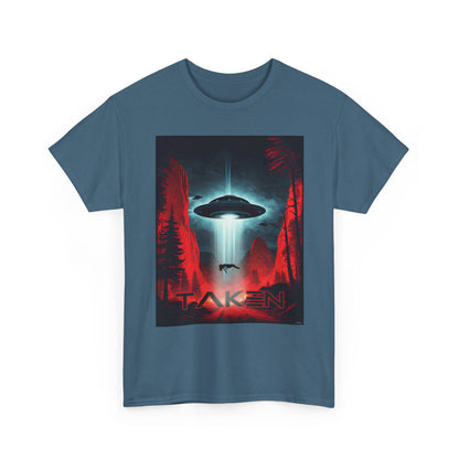 Taken, Unisex Heavy Cotton Tee, UFO inspired t-shirt, graphic design, art, png, t-shirts, tshirts, tee
