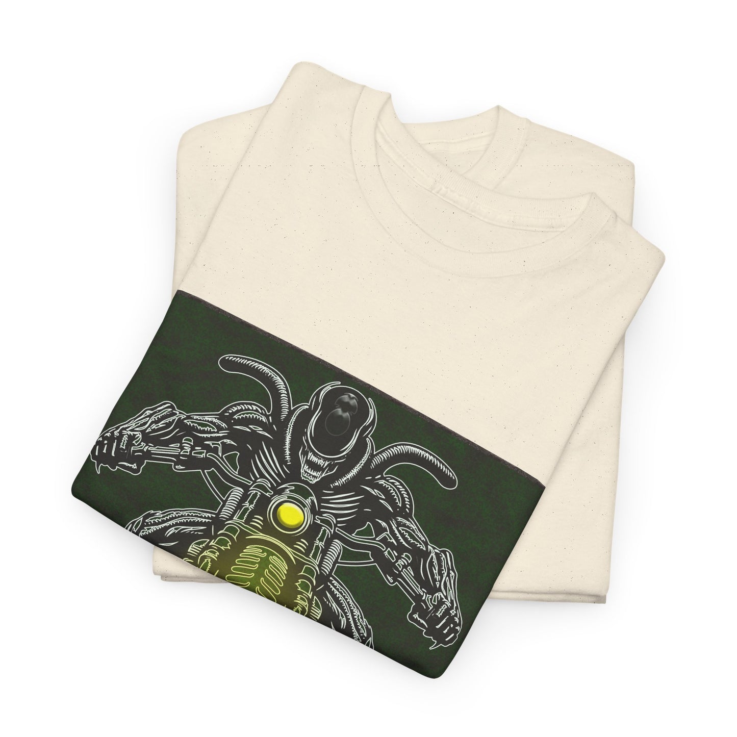 Alien Biker Neon Sci‑Fi Motorcycle T-Shirt