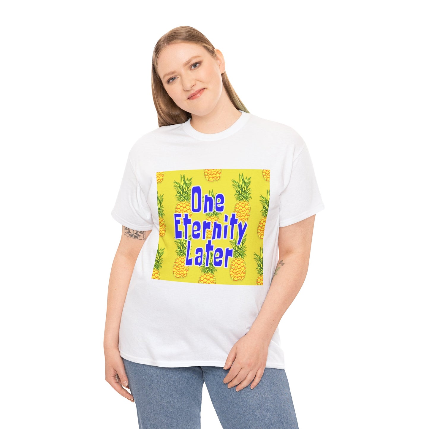 One Eternity Later, Unisex Heavy Cotton Tee, SpongeBob, cartoons, t-shirt, t-shirts, tshirt, png, funny, kids, GraphicTees