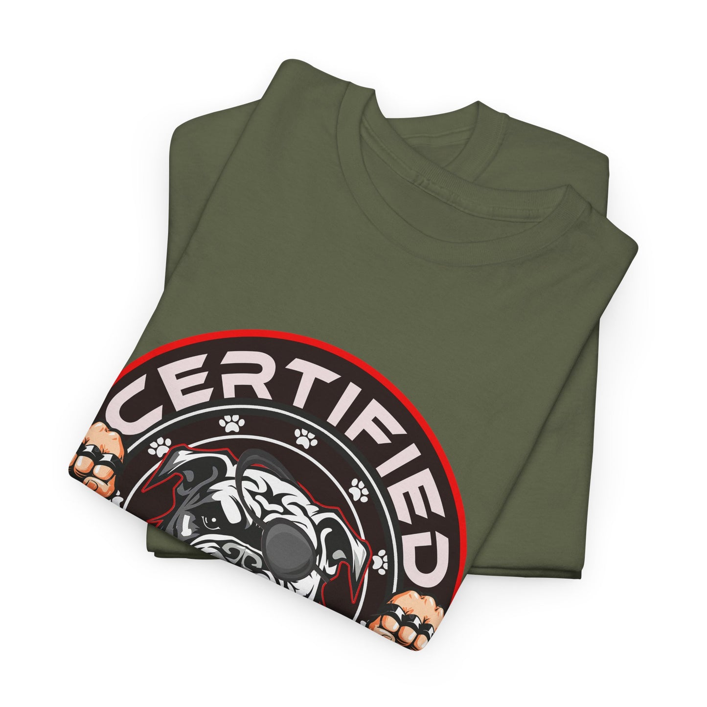 Certified Bounty Hunter, Unisex Heavy Cotton Tee, comedy, bulldog, print design, png, GraphicTees