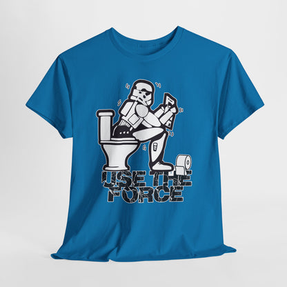 Use The Force, Unisex Heavy Cotton Tee, Star Wars, funny, restroom jokes, graphic design, png