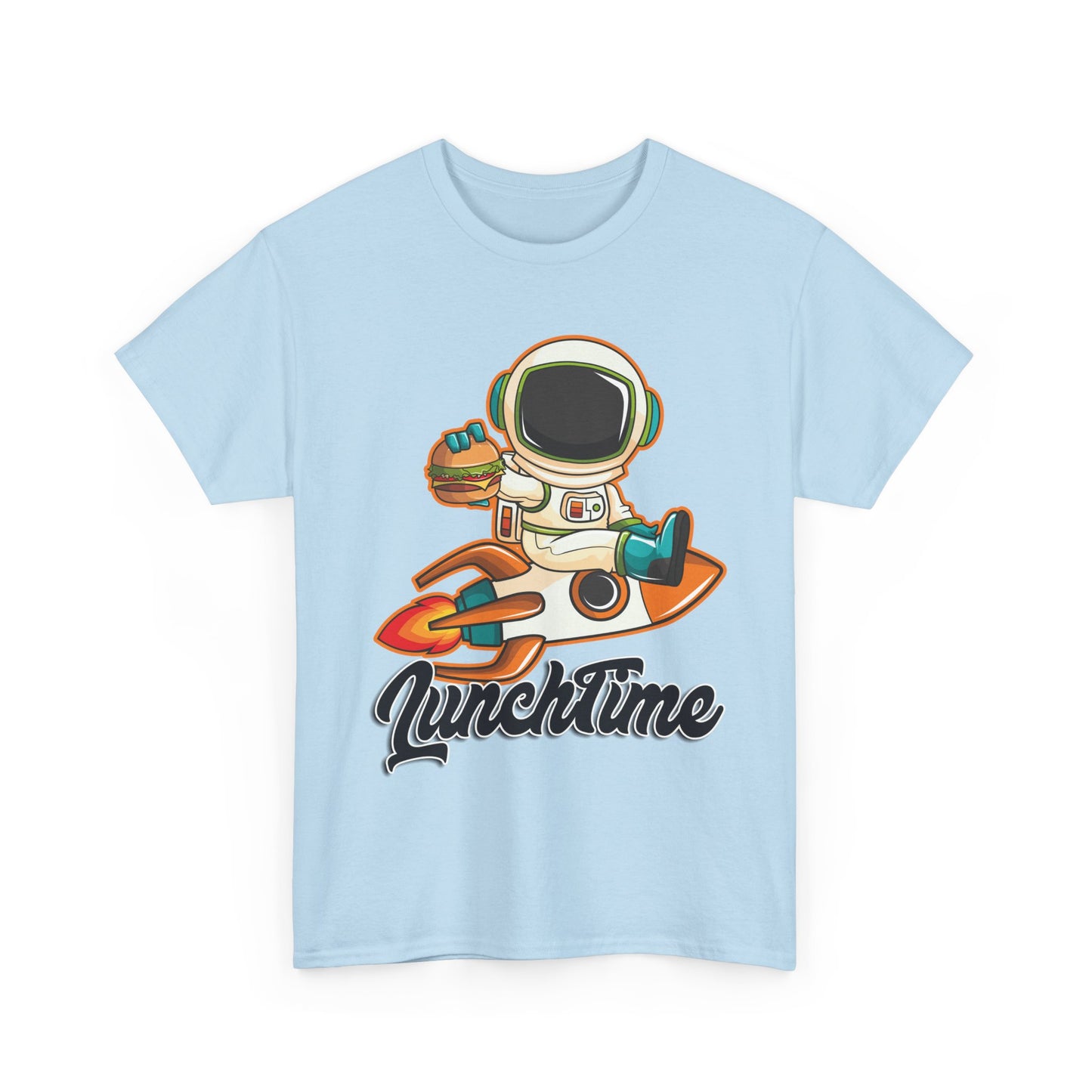 Astronaut Lunchtime Unisex Heavy Cotton Tee - Fun Graphic T-Shirt for Space Lovers, GraphicTees, png, t-shirts, tshirts