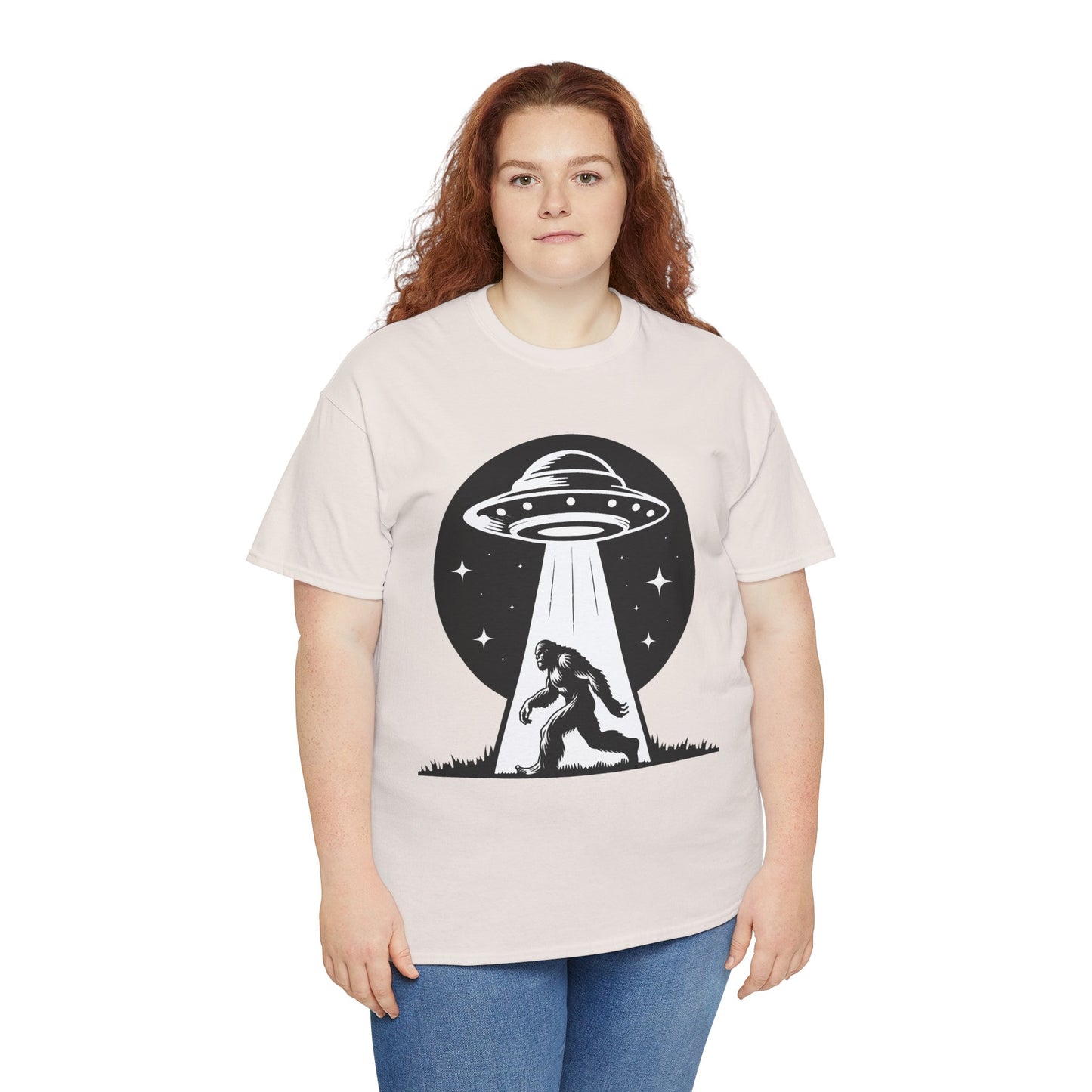 Bigfoot UFO Unisex Tee Graphic Design T-Shirt, GraphicTees, png, sublimation