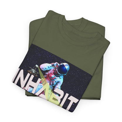 Inhabit Mars, Unisex Heavy Cotton Tee, Space, SpaceX, Universe, UFO, multiverse, graphic design, png, graphic design, t-shirts, tee