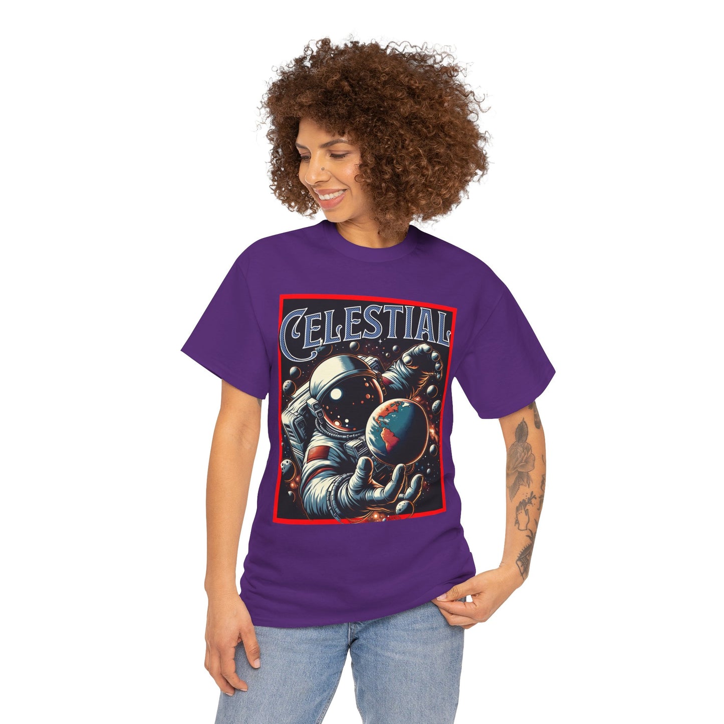 Celestial Astronaut Tee - Unisex Vintage Space Graphic T-Shirt, png, t-shirt, tshirts