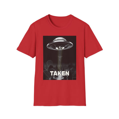 Taken 3, Alien Theme Unisex Softstyle T-Shirt, Fun Graphic Tee for UFO Lovers, Great for Casual Wear, Gifts for Sci-Fi Fans, Cool Shirt