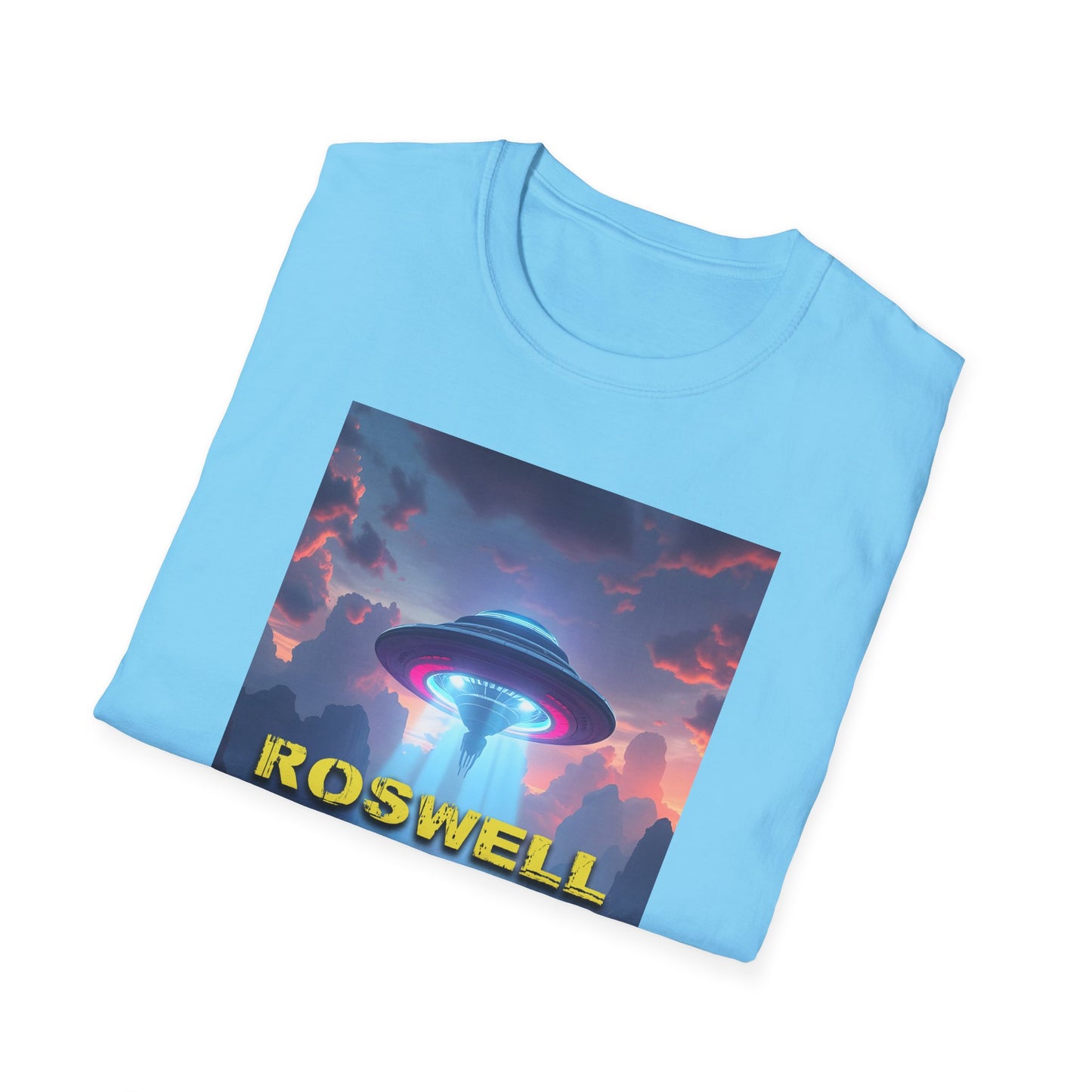 Roswell Probed Retro T-Shirt - Alien UFO Lover Gift, Sci-Fi Apparel, Extraterrestrial Tee, Unisex Softstyle Clothing, graphic design, png