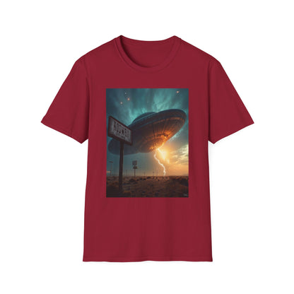 Roswell City Limits, Alien Sunset Softstyle T-Shirt | Unisex Graphic Tee, UFO Theme Shirt, Casual, Gift for Sci-Fi Lovers, Summer Fashion