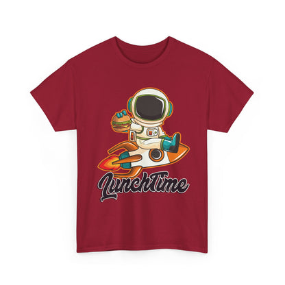 Astronaut Lunchtime Unisex Heavy Cotton Tee - Fun Graphic T-Shirt for Space Lovers, GraphicTees, png, t-shirts, tshirts