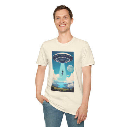 Cosmic Abduction Unisex T-Shirt | Space Alien Tee, UFO Graphic Shirt, Sci-Fi Fan Gift, Casual Style, Cool Vintage Look