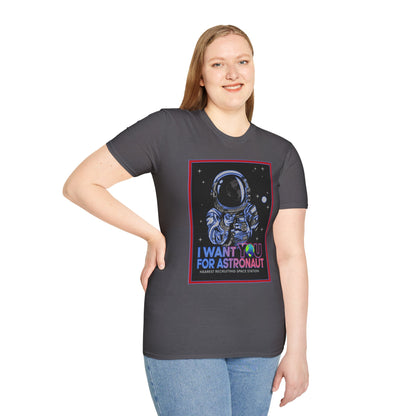 Astronaut Recruitment T-Shirt, Space Lover Gift, Unisex Tee, Science Fiction Apparel, Graphic Shirt, Outer Space Fashion, Graphic design
