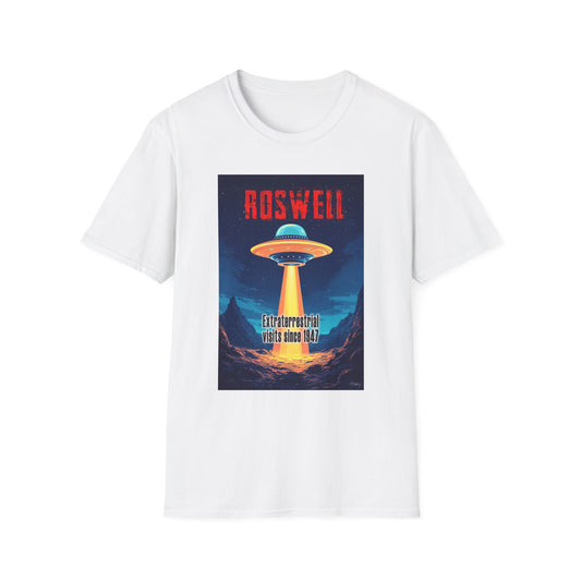 Roswell Alien Encounter Unisex T-Shirt, Retro Space UFO Tee, Sci-Fi Lovers Gift, Convention Wear, Extraterrestrial Tee, graphic design, png
