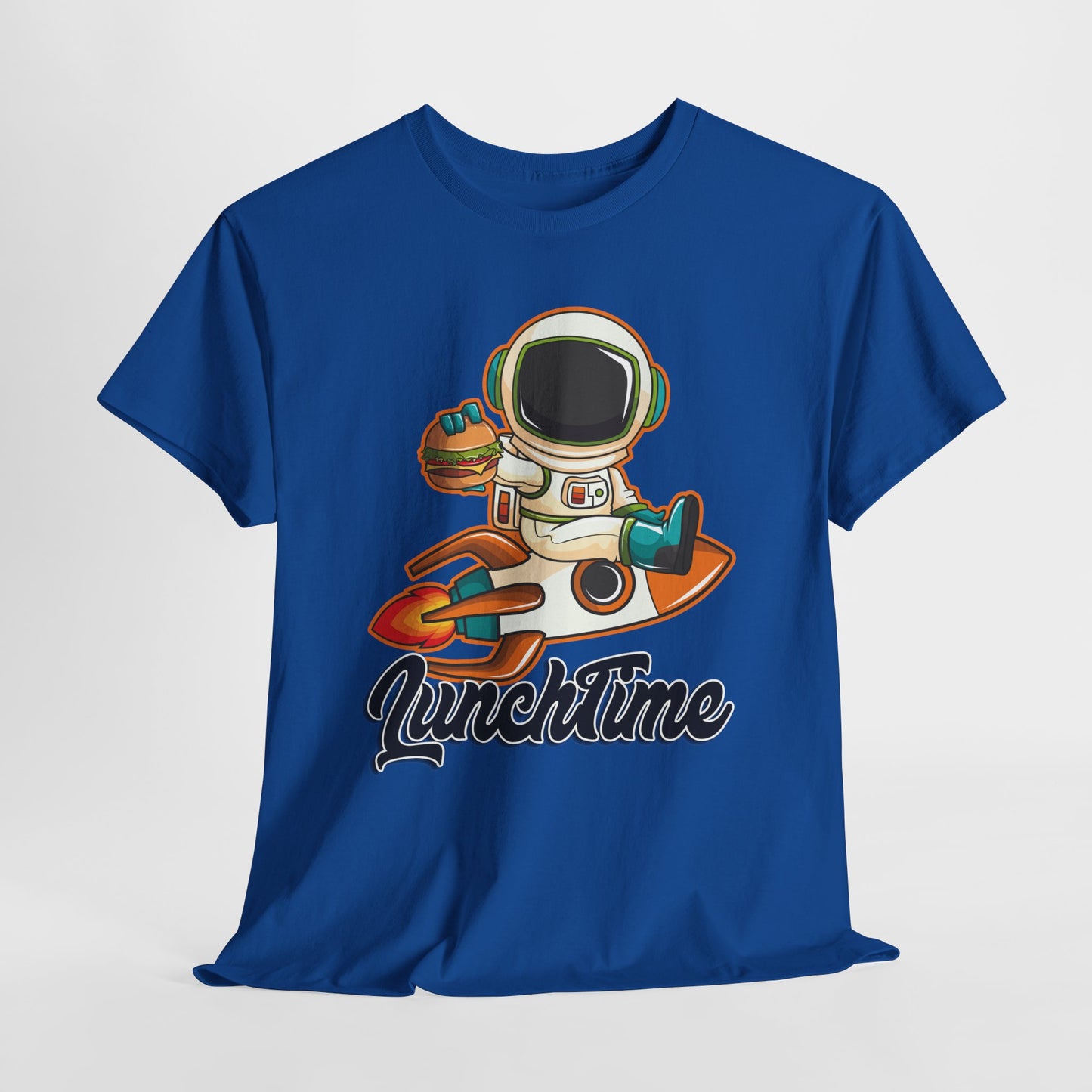 Astronaut Lunchtime Unisex Heavy Cotton Tee - Fun Graphic T-Shirt for Space Lovers, GraphicTees, png, t-shirts, tshirts