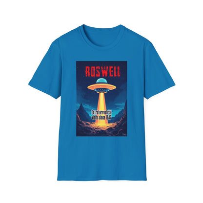 Roswell Alien Encounter Unisex T-Shirt, Retro Space UFO Tee, Sci-Fi Lovers Gift, Convention Wear, Extraterrestrial Tee, graphic design, png