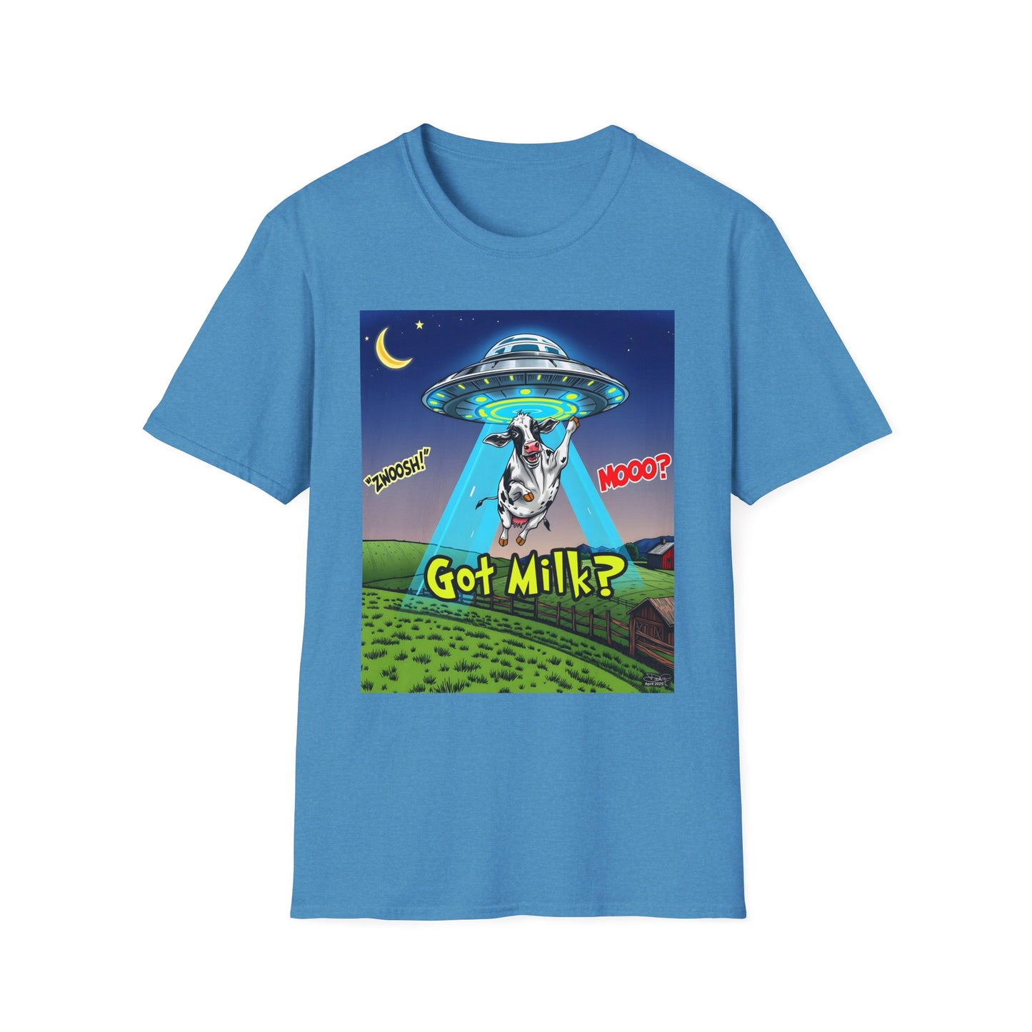 Got Milk? Funny Unisex Softstyle T-Shirt, Humorous Tee, Perfect for Cow Lovers, Milking Day, Farm-themed Gifts, Quirky Apparel, graphic