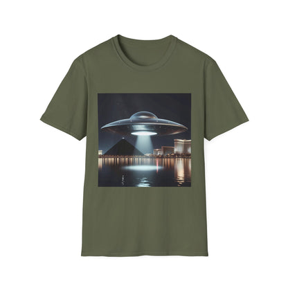Las Vegas UFO, Vintage UFO Graphic Unisex T-Shirt, Retro Tee for Sci-Fi Lovers, Gift for Space Enthusiasts, Cool Alien Design, Unique Casual Wear
